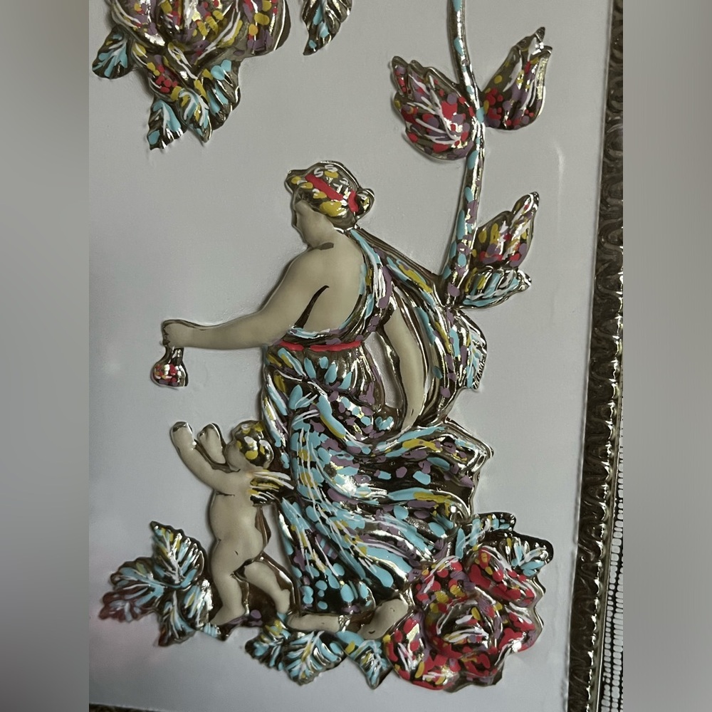 Vintage Metalcraft Four Seasons Framed Metal Wall Art Spring Summer Set Of 2 - Picture 5 of 13